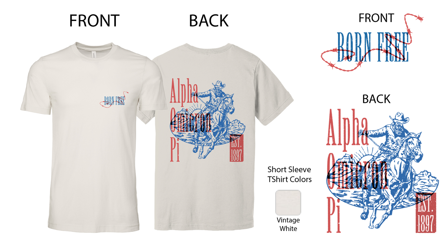Alpha Omicron Pi Cowboy Graphic T-Shirt