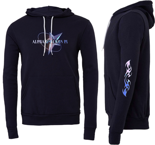 Alpha Omicron Pi Pink Chrome Graphic Hoodie