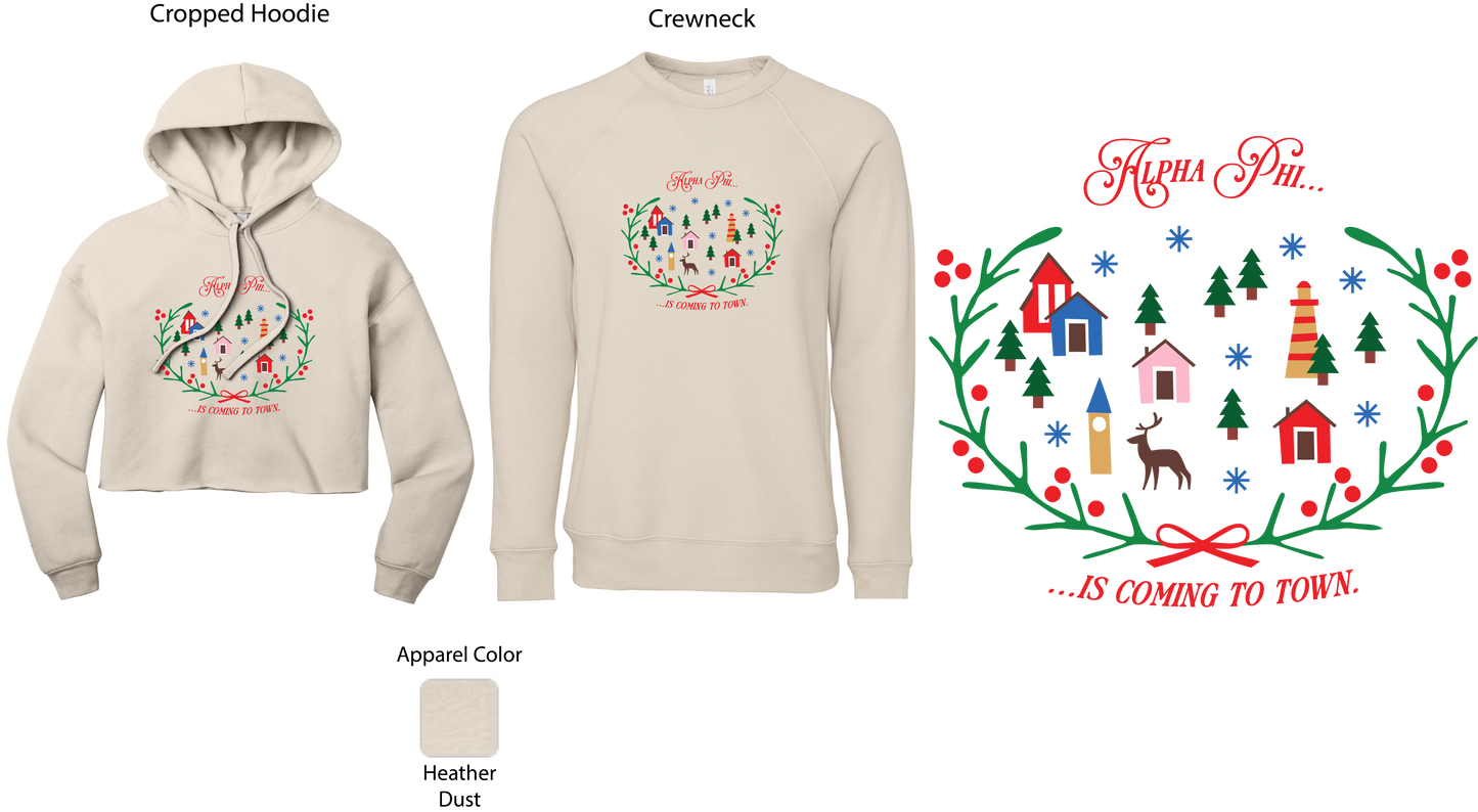 Alpha Phi Christmas Village Crewneck