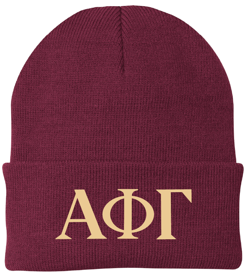 Alpha Phi Gamma Lettered Beanies