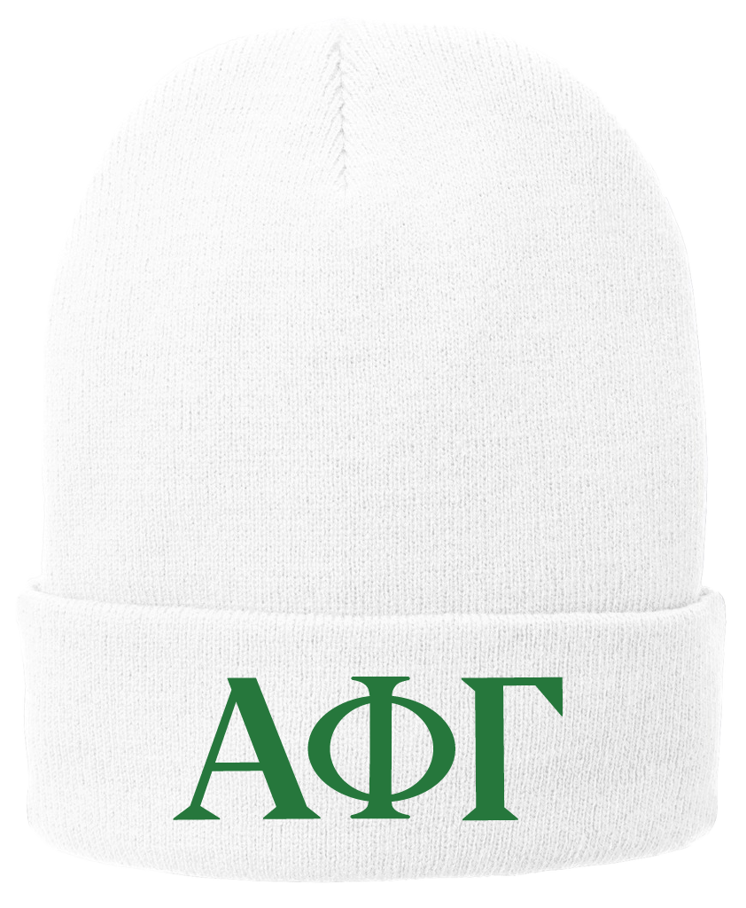 Alpha Phi Gamma Lettered Beanies