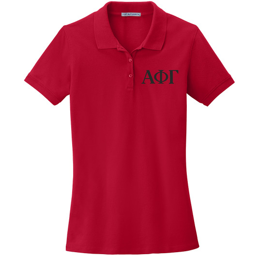 Alpha Phi Gamma Ladies' Embroidered Polo Shirt