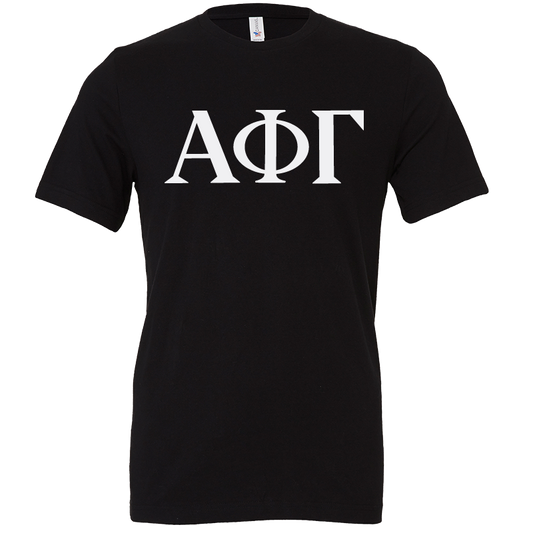 Alpha Phi Gamma Lettered Short Sleeve T-Shirts