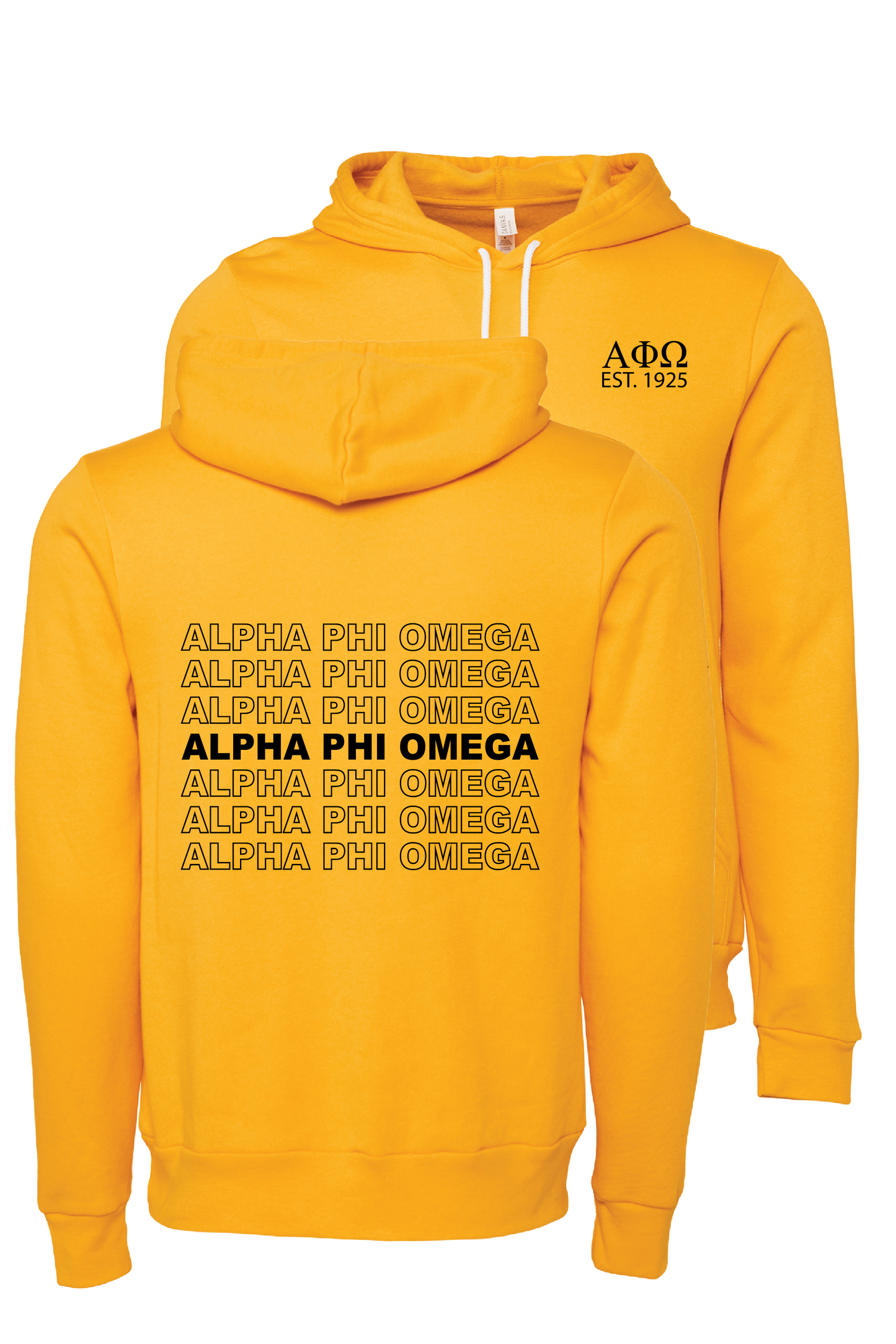 Alpha Phi Omega Repeating Name Hooded Sweatshirts