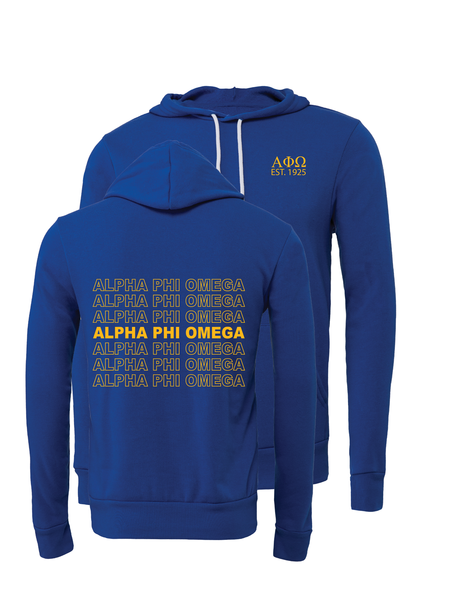 Alpha Phi Omega Repeating Name Hooded Sweatshirts