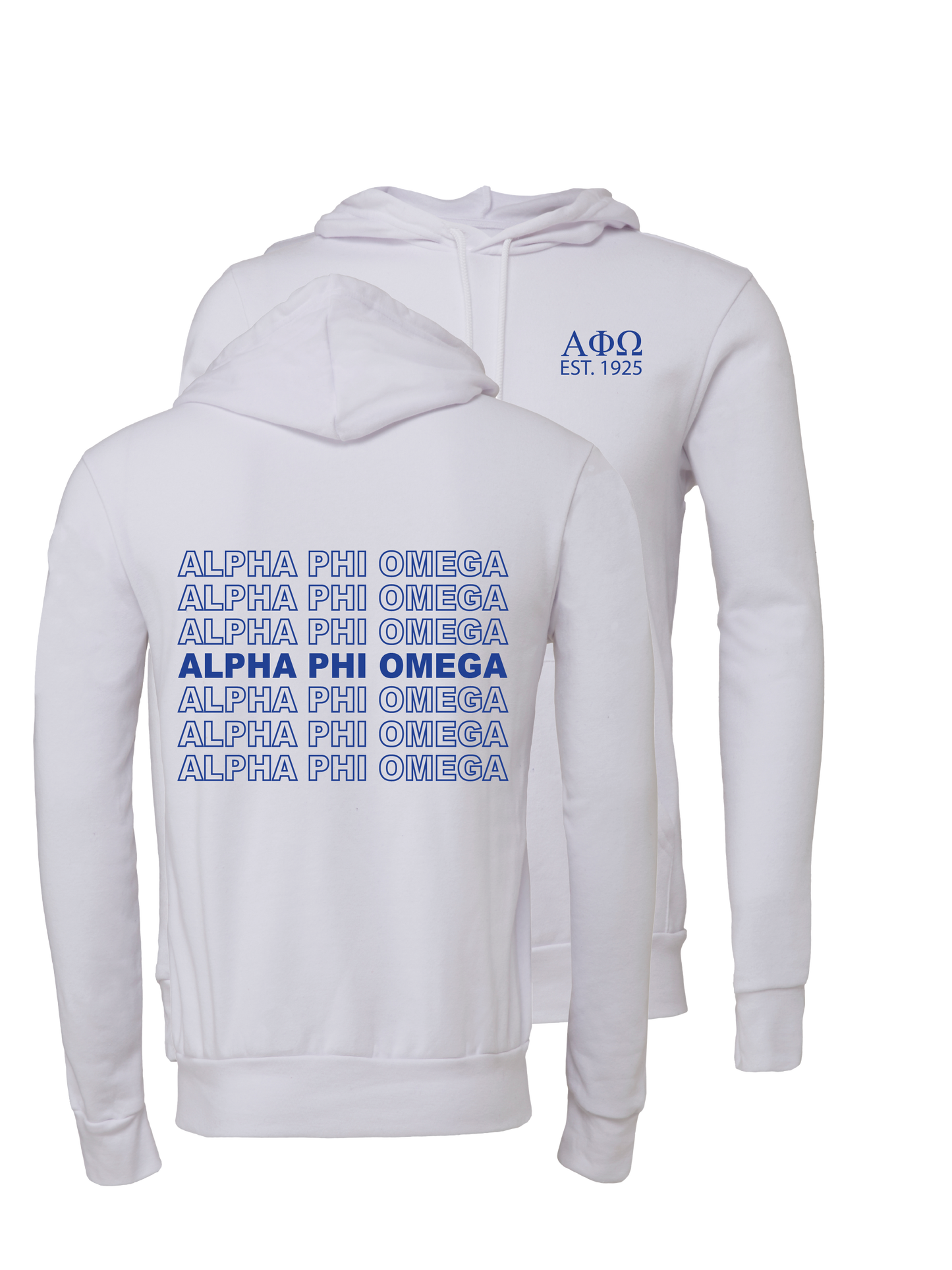 Alpha Phi Omega Repeating Name Hooded Sweatshirts