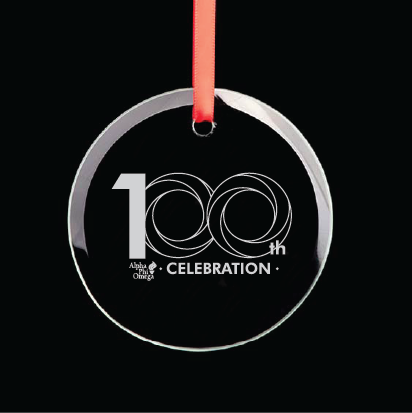 Alpha Phi Omega Centennial Round 100th Celebration Ornament