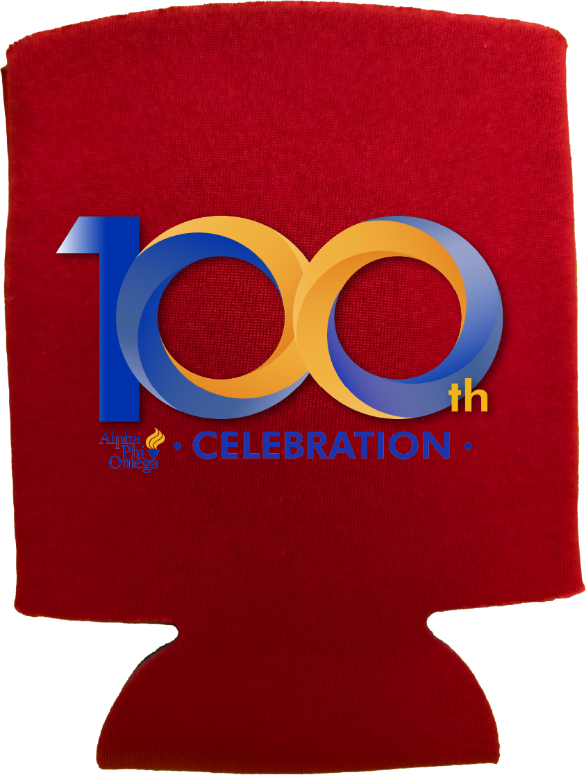 Alpha Phi Omega Centennial Can Coozies