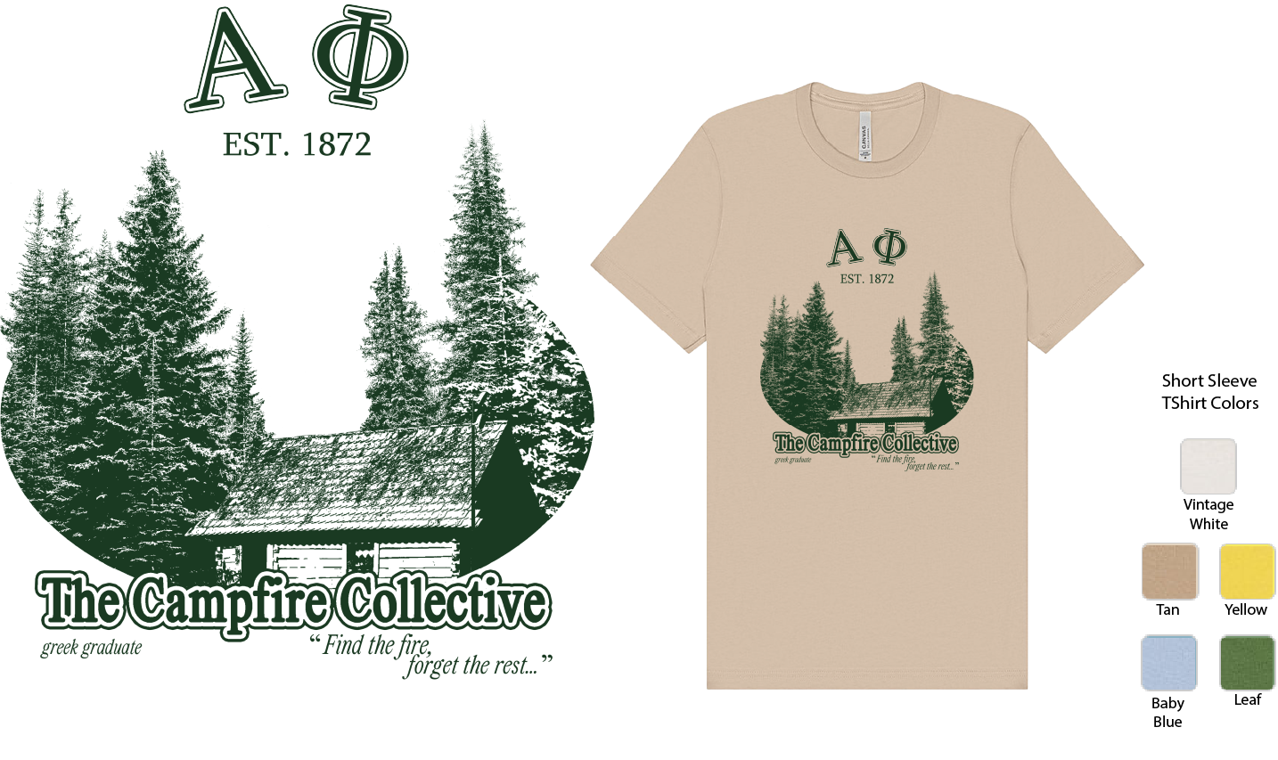 Alpha Phi Forest Graphic T-Shirt
