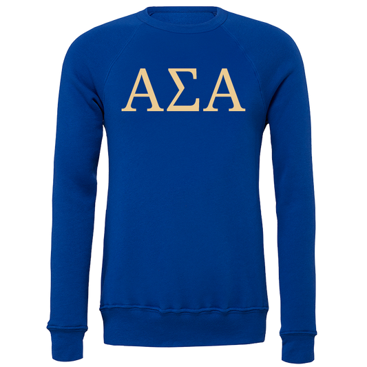 Alpha Sigma Alpha Lettered Crewneck Sweatshirts