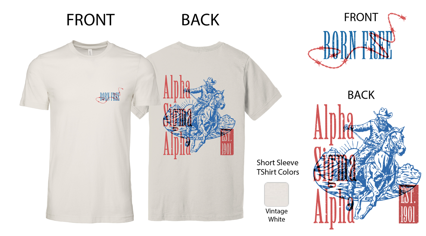 Alpha Sigma Alpha Cowboy Graphic T-Shirt