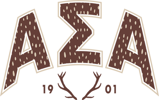Alpha Sigma Alpha Fawn Print Varsity Hoodie
