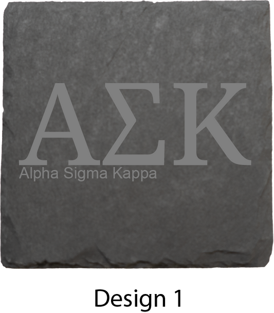 Alpha Sigma Kappa Stone Coasters - 4-Pack