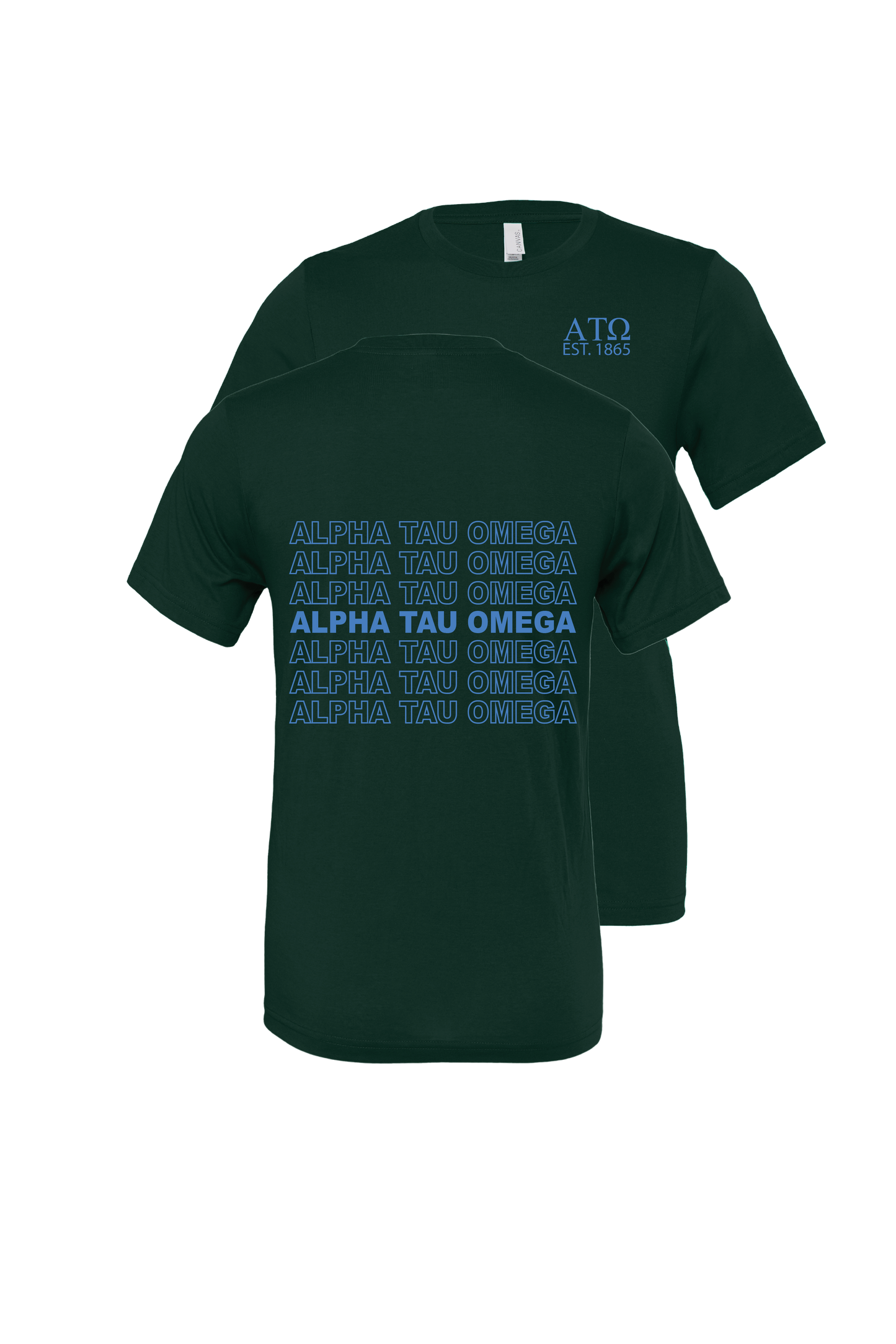 Alpha Tau Omega Repeating Name Short Sleeve T-Shirts