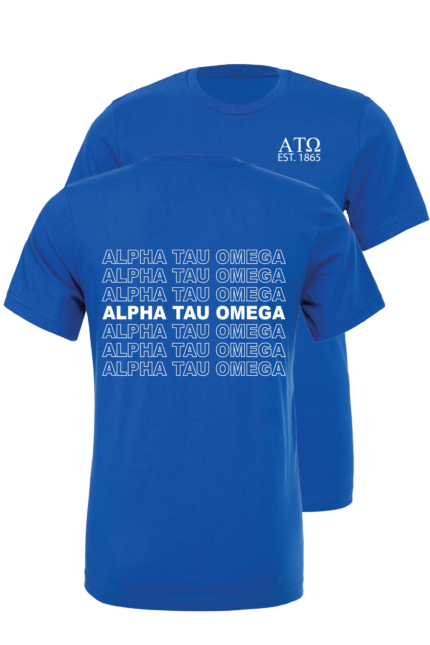 Alpha Tau Omega Repeating Name Short Sleeve T-Shirts
