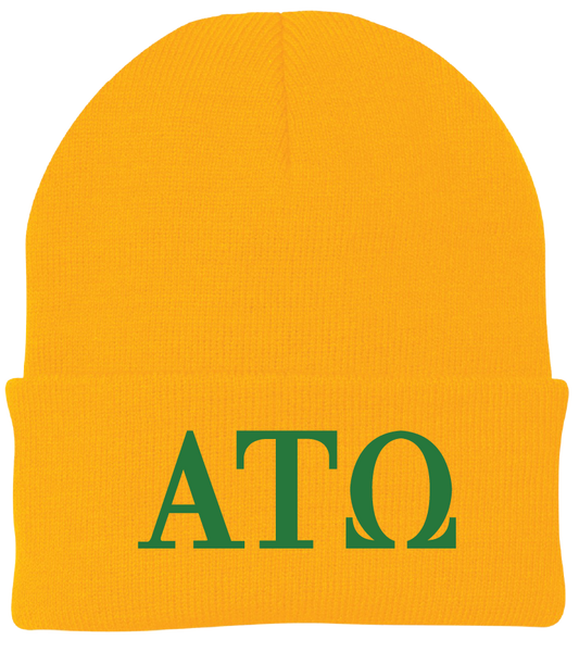 Alpha Tau Omega Lettered Beanies