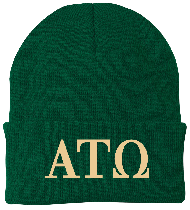 Alpha Tau Omega Lettered Beanies