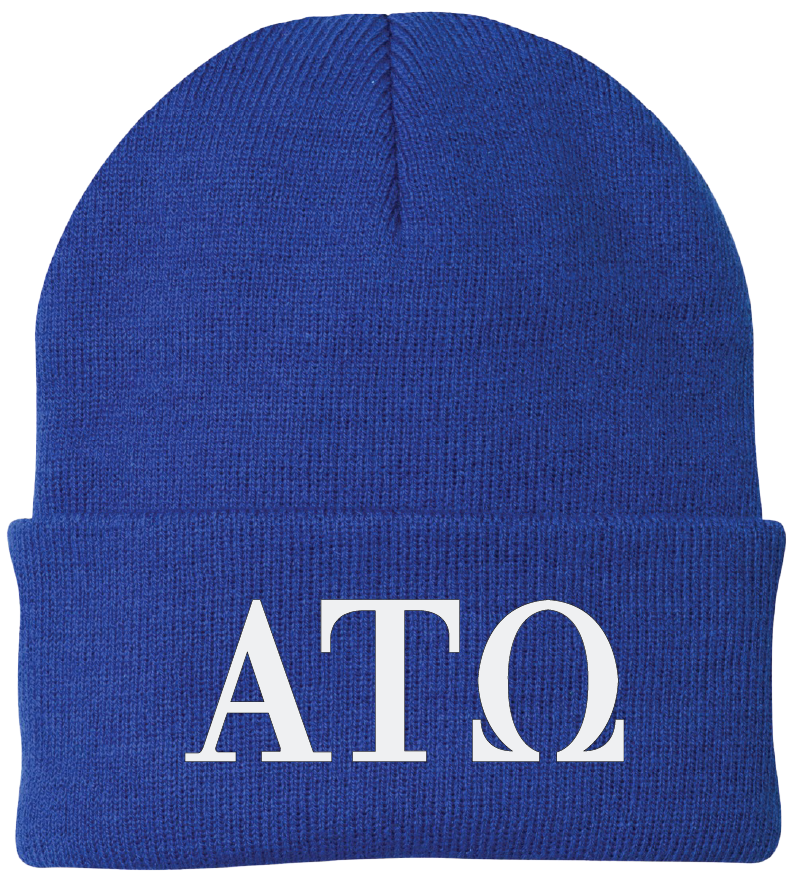 Alpha Tau Omega Lettered Beanies