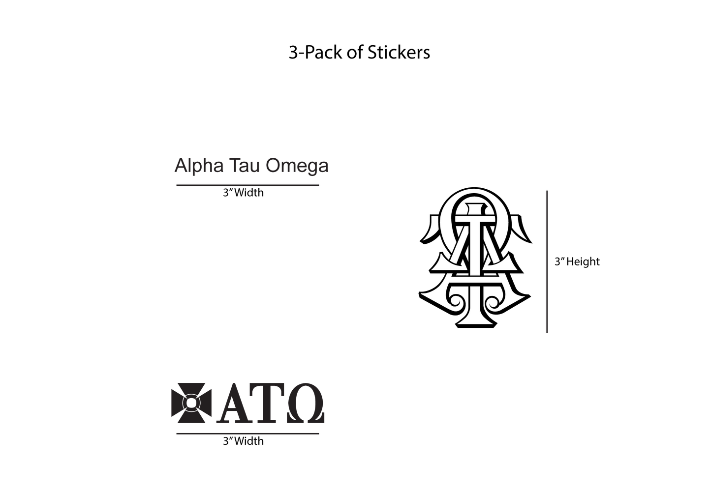 Alpha Tau Omega Stickers