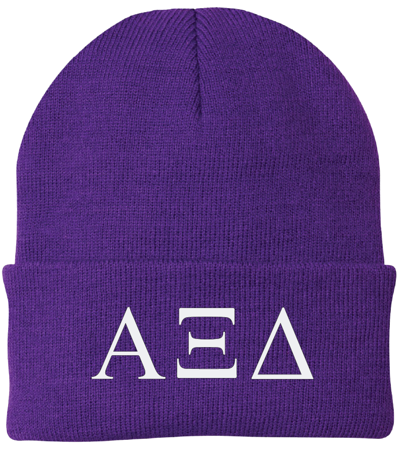 Alpha Xi Delta Lettered Beanies