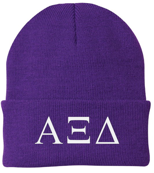 Alpha Xi Delta Lettered Beanies