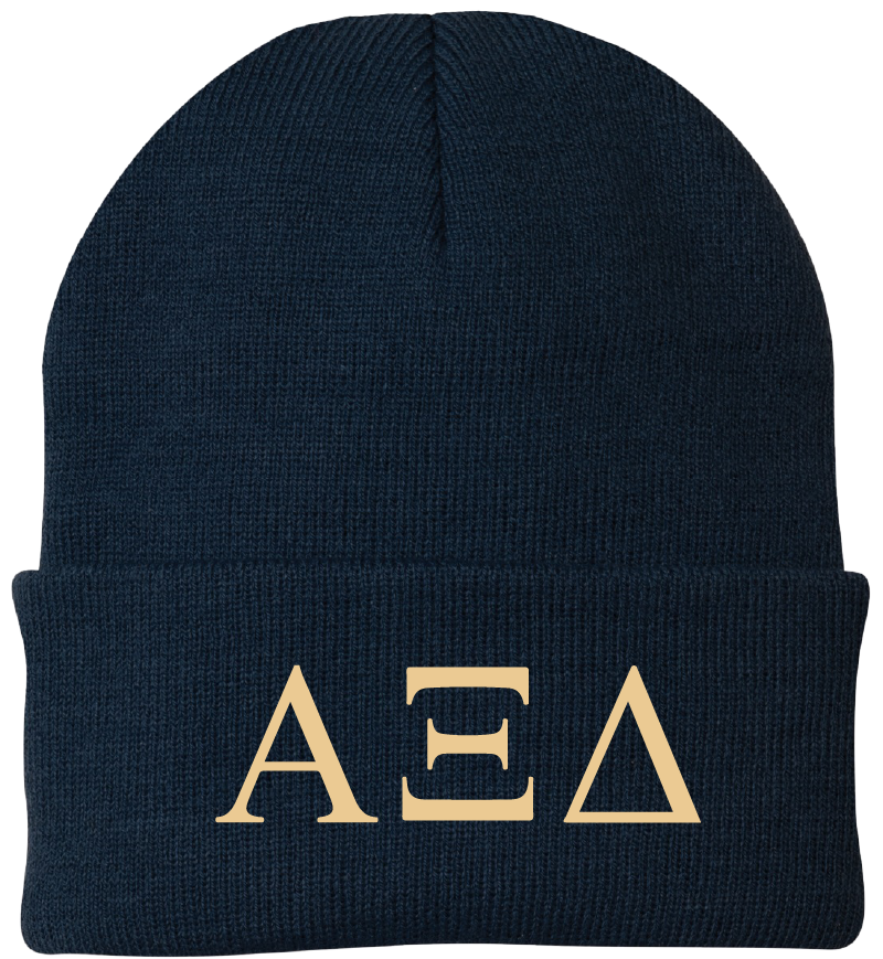 Alpha Xi Delta Lettered Beanies
