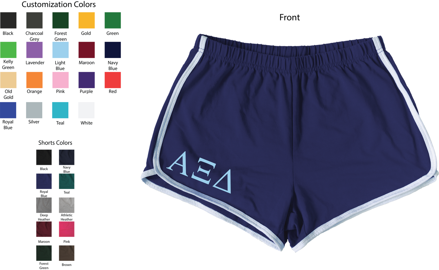 Alpha Xi Delta Lettered Women's Shorts