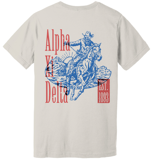 Alpha Xi Delta Cowboy Graphic T-Shirt