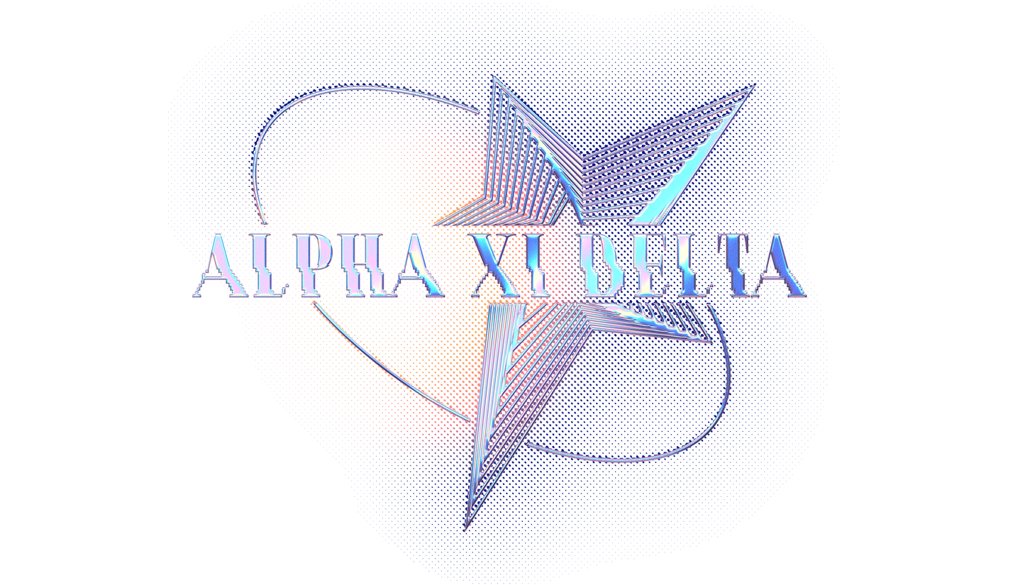 Alpha Xi Delta Pink Chrome Graphic Hoodie