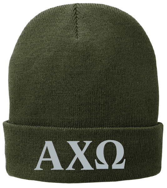 Alpha Chi Omega Lettered Beanies