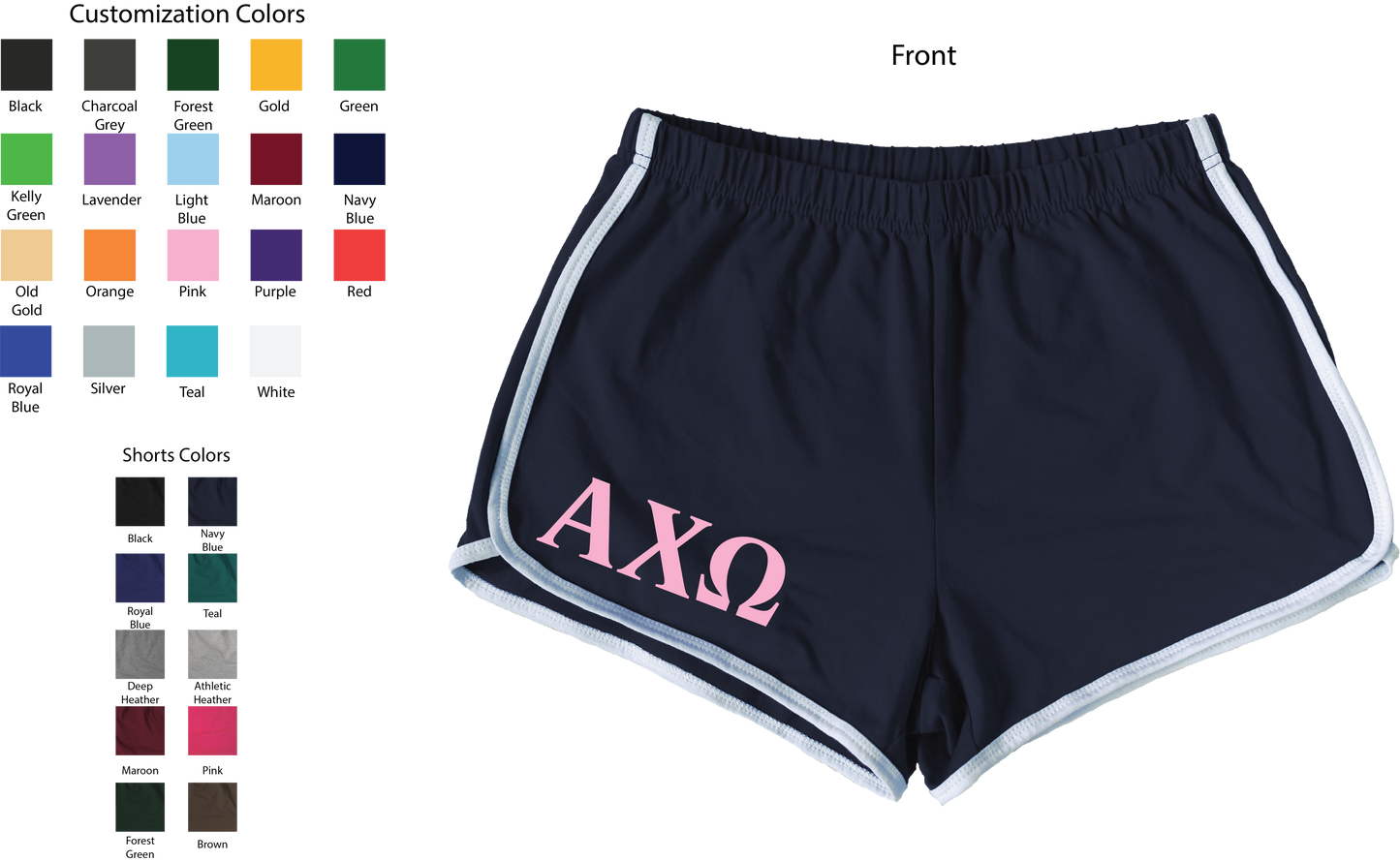 Alpha Chi Omega Lettered Women's Shorts