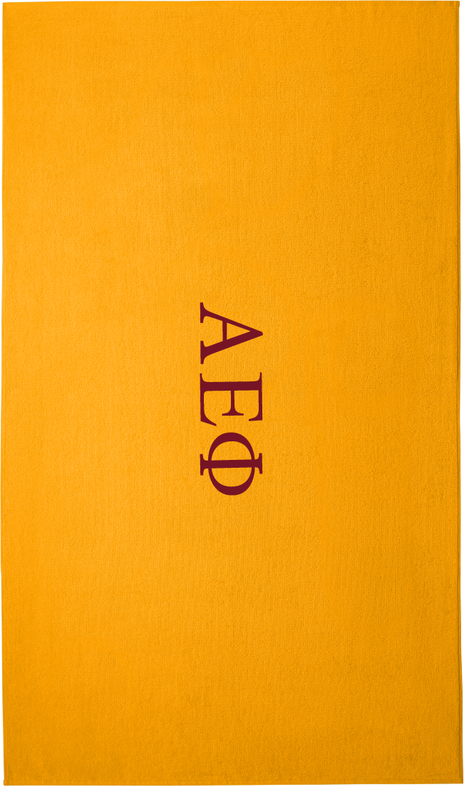 Alpha Epsilon Phi Lettered Beach Towels
