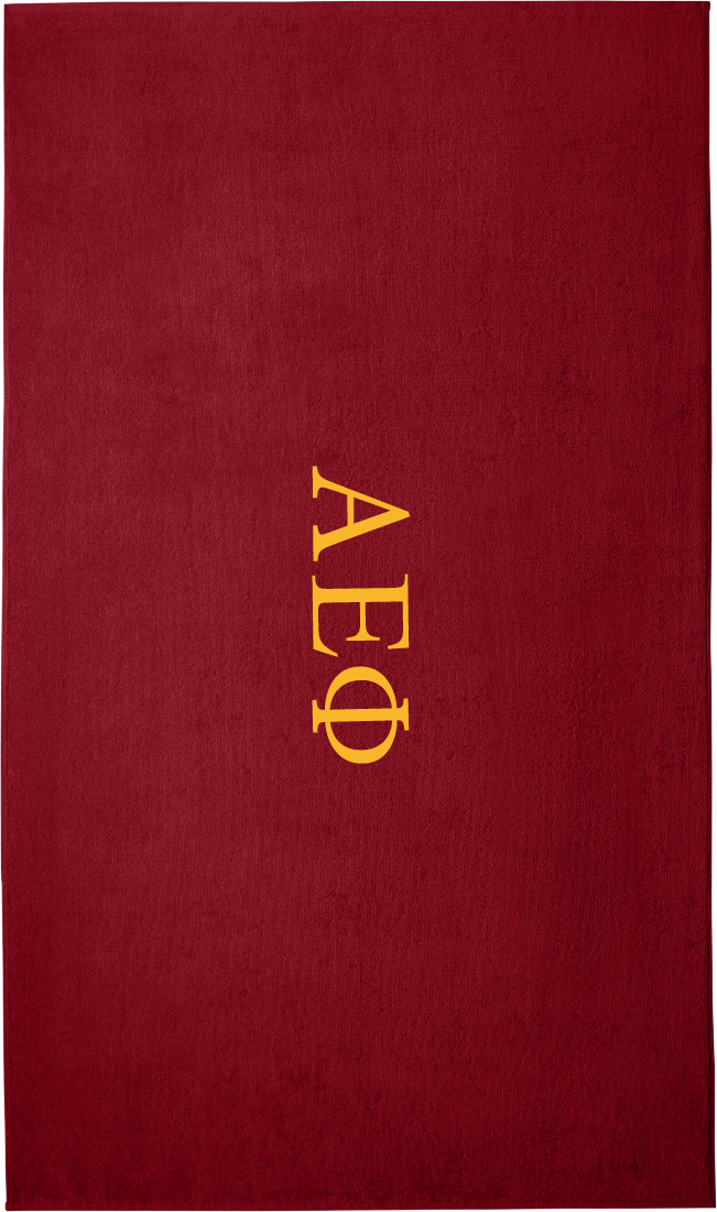 Alpha Epsilon Phi Lettered Beach Towels