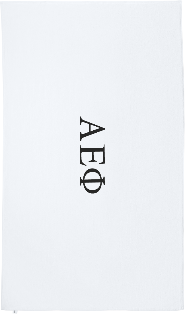 Alpha Epsilon Phi Lettered Beach Towels