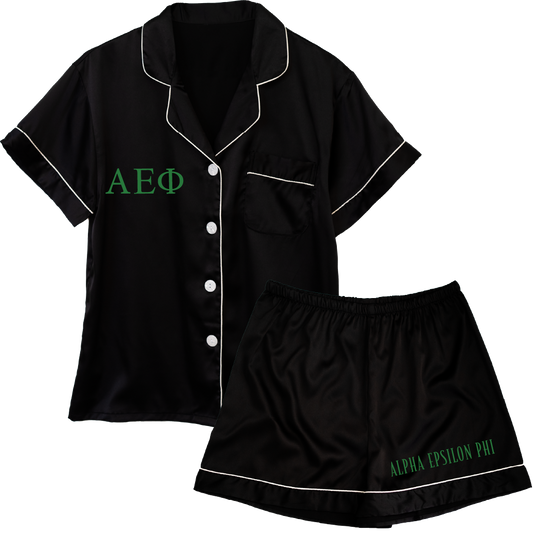 Alpha Epsilon Phi Embroidered Ladies' Pajama Sets