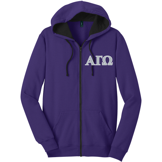 Alpha Gamma Omega Zip-Up Hooded Sweatshirts