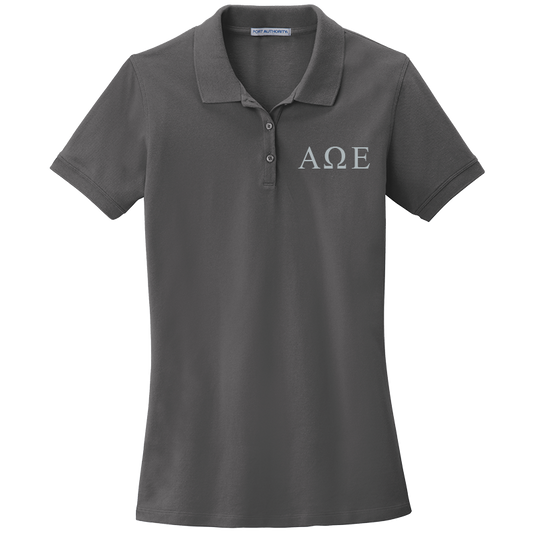 Alpha Omega Epsilon Ladies' Embroidered Polo Shirt