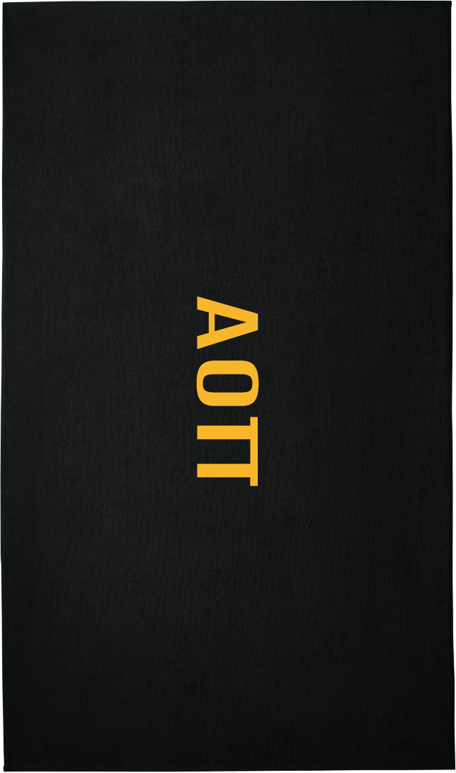 Alpha Omicron Pi Lettered Beach Towels