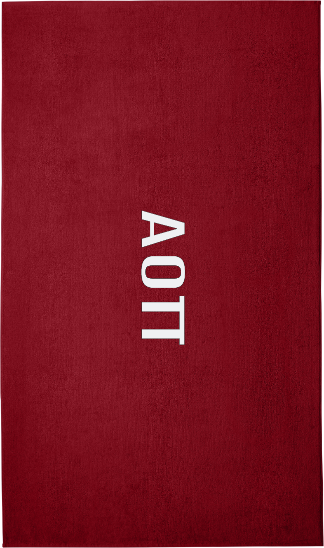 Alpha Omicron Pi Lettered Beach Towels