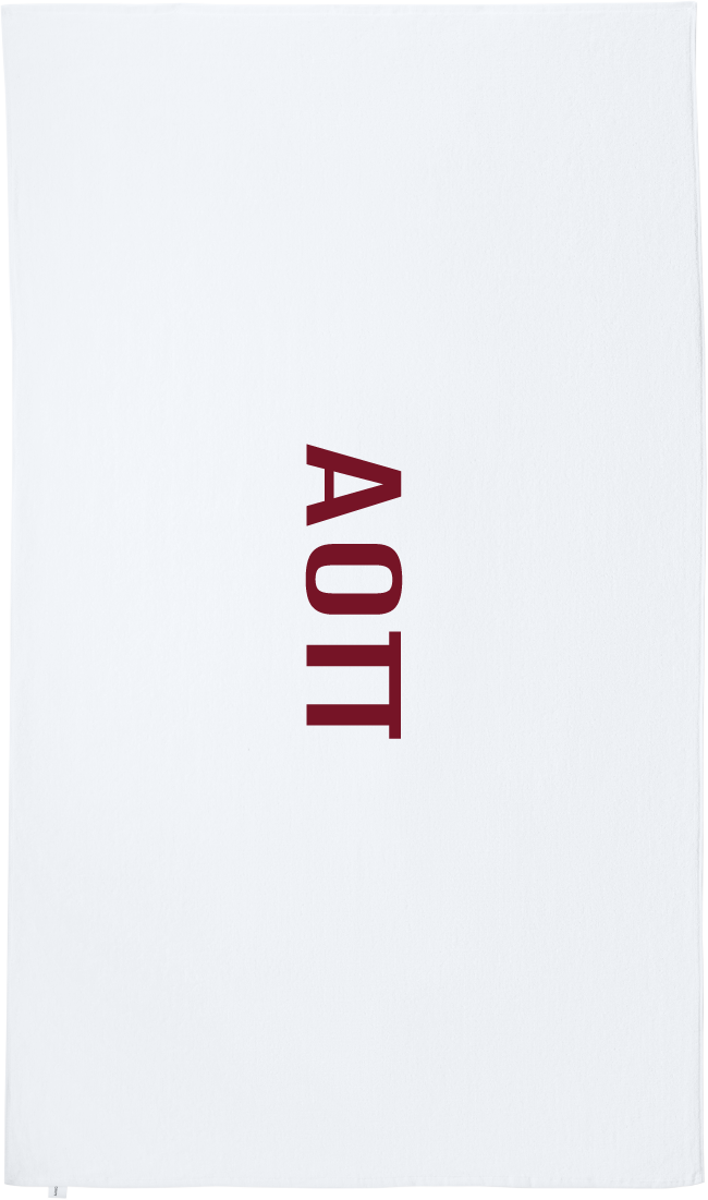 Alpha Omicron Pi Lettered Beach Towels