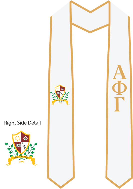 Alpha Phi Gamma Graduation Stoles