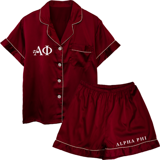 Alpha Phi Embroidered Ladies' Pajama Sets