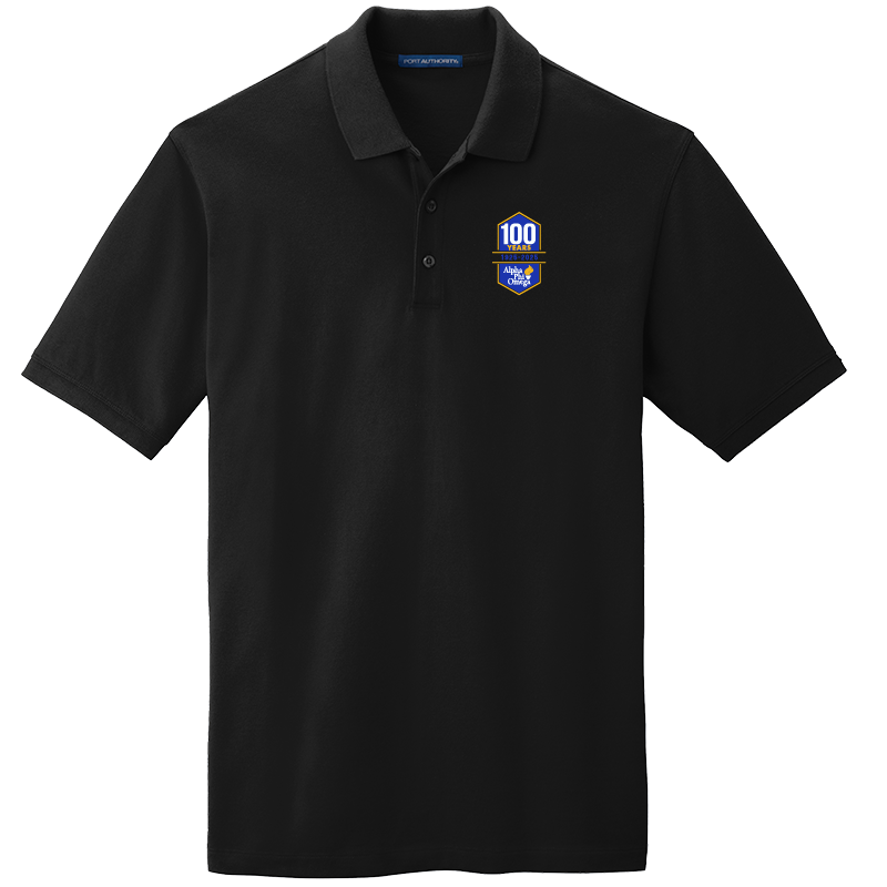 Alpha Phi Omega Centennial 100 Years Men's Embroidered Polo Shirt