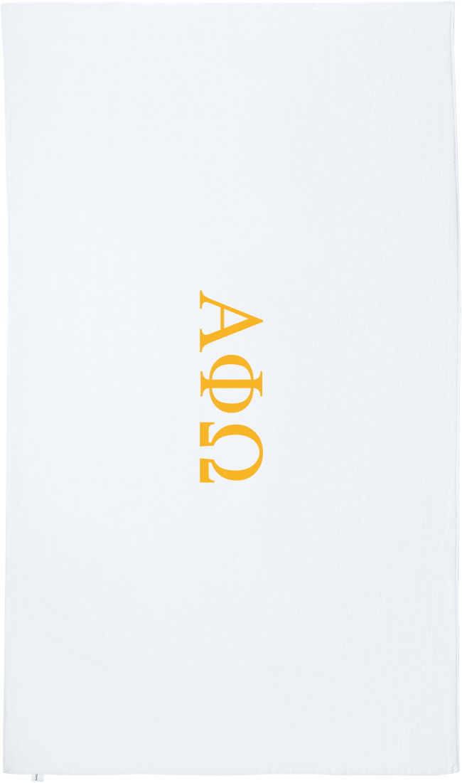 Alpha Phi Omega Lettered Beach Towels
