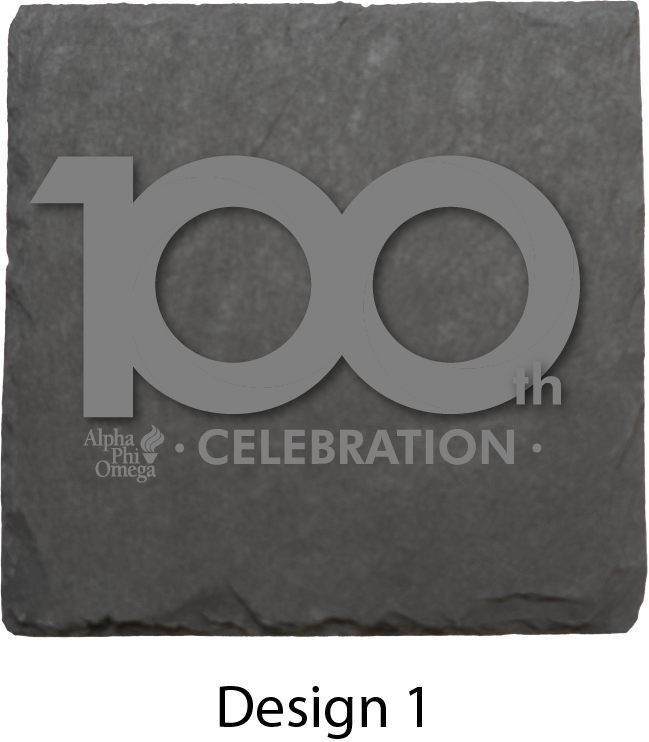 Alpha Phi Omega Centennial Celebration Stone Coasters - 4-Pack (Copy)