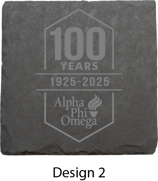 Alpha Phi Omega Centennial Celebration Stone Coasters - 4-Pack (Copy)