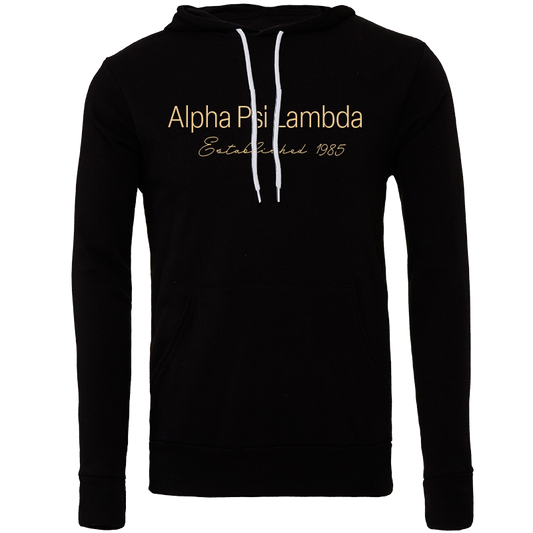 Alpha Psi Lambda Embroidered Printed Name Hooded Sweatshirts