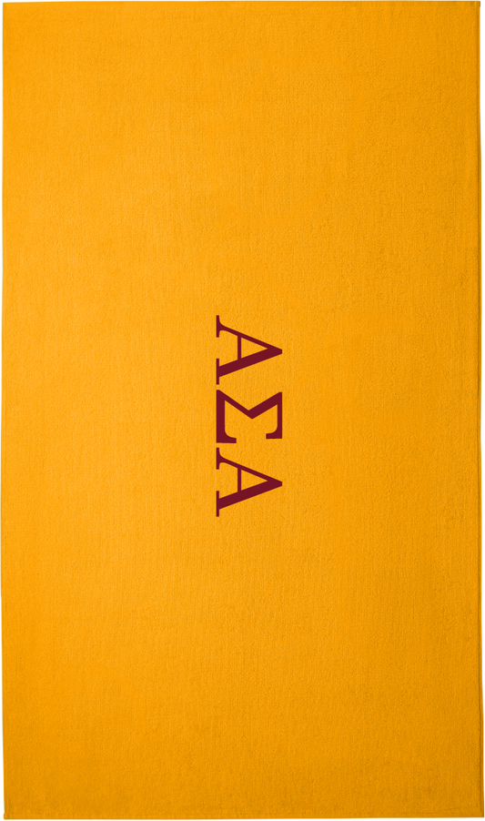 Alpha Sigma Alpha Lettered Beach Towels