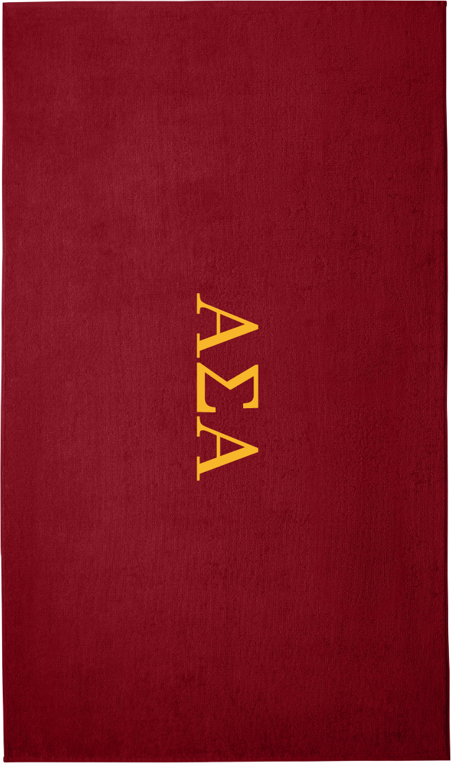 Alpha Sigma Alpha Lettered Beach Towels