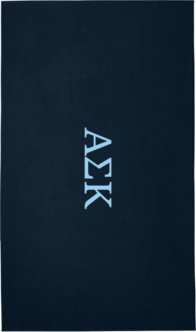 Alpha Sigma Kappa Lettered Beach Towels